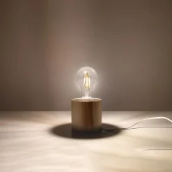 Hot MyMobel Sollux Lámpara de mesa SALGADO madera