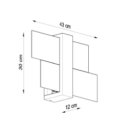 Fashion MyMobel Sollux Lámpara de pared FENIKS 1 wenge