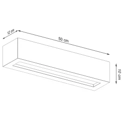 Online MyMobel Sollux Lámpara de pared VEGA 50 hormigón