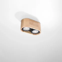 Discount MyMobel Sollux Lámpara de techo BASIC 2 madera natural
