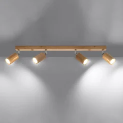 Sale MyMobel Sollux Lámpara de techo BERG 4 madera natural