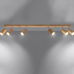 Sale MyMobel Sollux Lámpara de techo BERG 6 madera natural
