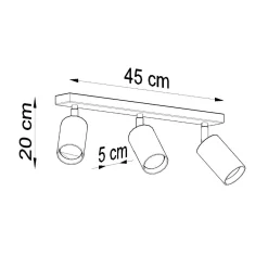 Best MyMobel Sollux Lámpara de techo BERG 3 madera natural