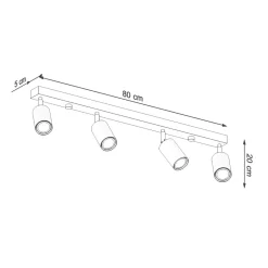 Sale MyMobel Sollux Lámpara de techo BERG 4 madera natural