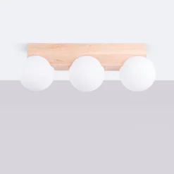 Clearance MyMobel Sollux Lámpara de techo BULBO 3 madera natural No aplicable