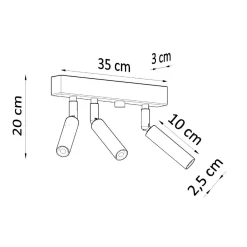 Outlet MyMobel Sollux Lámpara de techo EYETECH 3 blanca