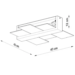 Clearance MyMobel Sollux Lámpara de techo FENIKS 2 wenge