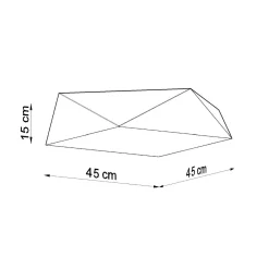 Clearance MyMobel Sollux Lámpara de techo HEXA 45 negra