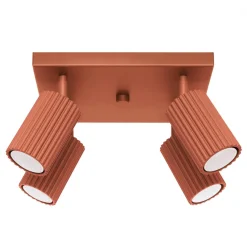 New MyMobel Sollux Lámpara de techo KARBON 4 rojo ocre N/A