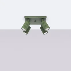 Fashion MyMobel Sollux Lámpara de techo KARBON 4 verde oliva N/A
