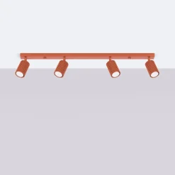 Outlet MyMobel Sollux Lámpara de techo KARBON 4L rojo ocre N/A