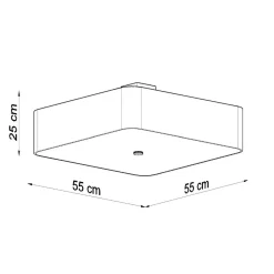 New MyMobel Sollux Lámpara de techo LOKKO 55 blanca