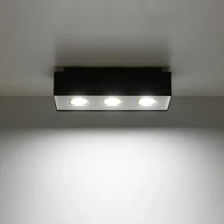 Discount MyMobel Sollux Lámpara de techo MONO 3 negra