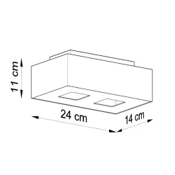 Outlet MyMobel Sollux Lámpara de techo MONO 2 negra