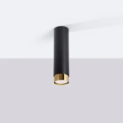 Discount MyMobel Sollux Lámpara de techo NERO 22,5 negro/oro N/A