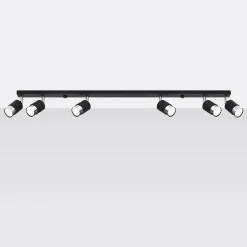 Online MyMobel Sollux Lámpara de techo NERO 6 negro/cromo
