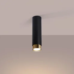 Discount MyMobel Sollux Lámpara de techo NERO 22,5 negro/oro N/A