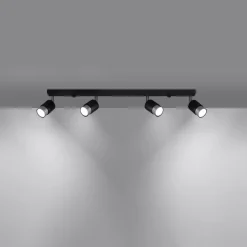 Hot MyMobel Sollux Lámpara de techo NERO 4 negro/cromo