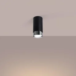 Best MyMobel Sollux Lámpara de techo NERO 12,5 negro/cromo N/A