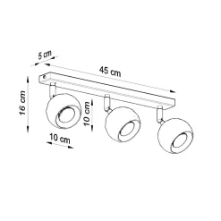 Best MyMobel Sollux Lámpara de techo OCULARE 3 blanca