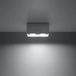 Online MyMobel Sollux Lámpara de techo QUAD gris