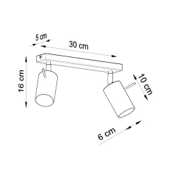 Discount MyMobel Sollux Lámpara de techo RING 2 gris