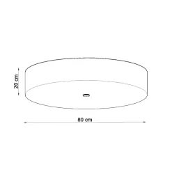 New MyMobel Sollux Lámpara de techo SKALA 80 blanca