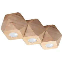 Sale MyMobel Sollux Lámpara de techo WOODY 3 madera natural