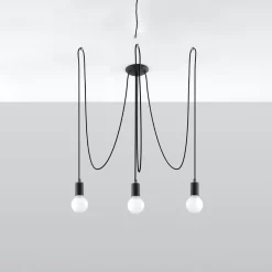 Sale MyMobel Sollux Lámpara EDISON 3 negra