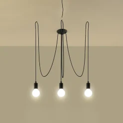 Sale MyMobel Sollux Lámpara EDISON 3 negra