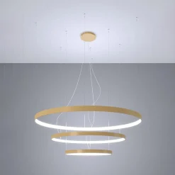 Fashion MyMobel Sollux Lámpara RIO 3 55/78/110 dorada LED 4000K 4000K