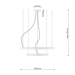 Sale MyMobel Sollux Lámpara RIO 2 55/78 LED dorado 4000K 4000K