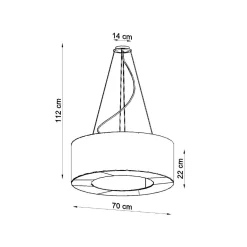Clearance MyMobel Sollux Lámpara SATURNO 70 blanca