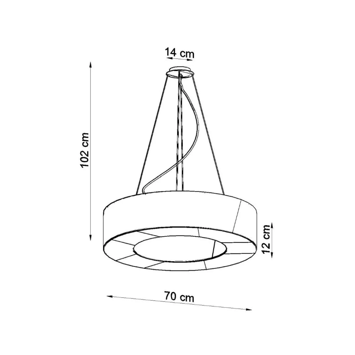 New MyMobel Sollux Lámpara SATURNO SLIM 70 blanca