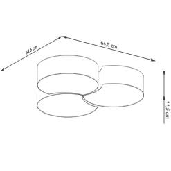 Fashion MyMobel Sollux Plafón CIRCLE 3B blanco