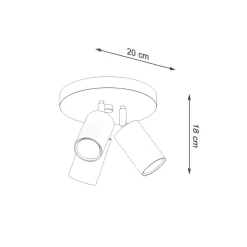 Fashion MyMobel Sollux Plafón RING 3P blanco