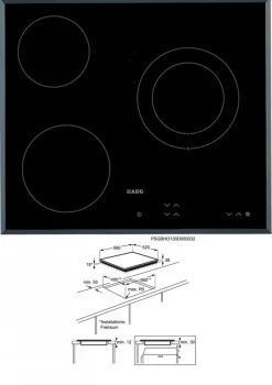 Outlet MyMobel VITROCERAMICA AEG HK623021FB 3F.ZONA 27CM BIS 5700W